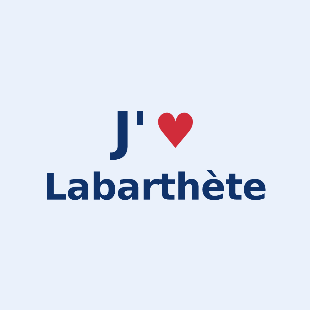 Sticker personnalisé Labarthète — design J'aime Labarthète