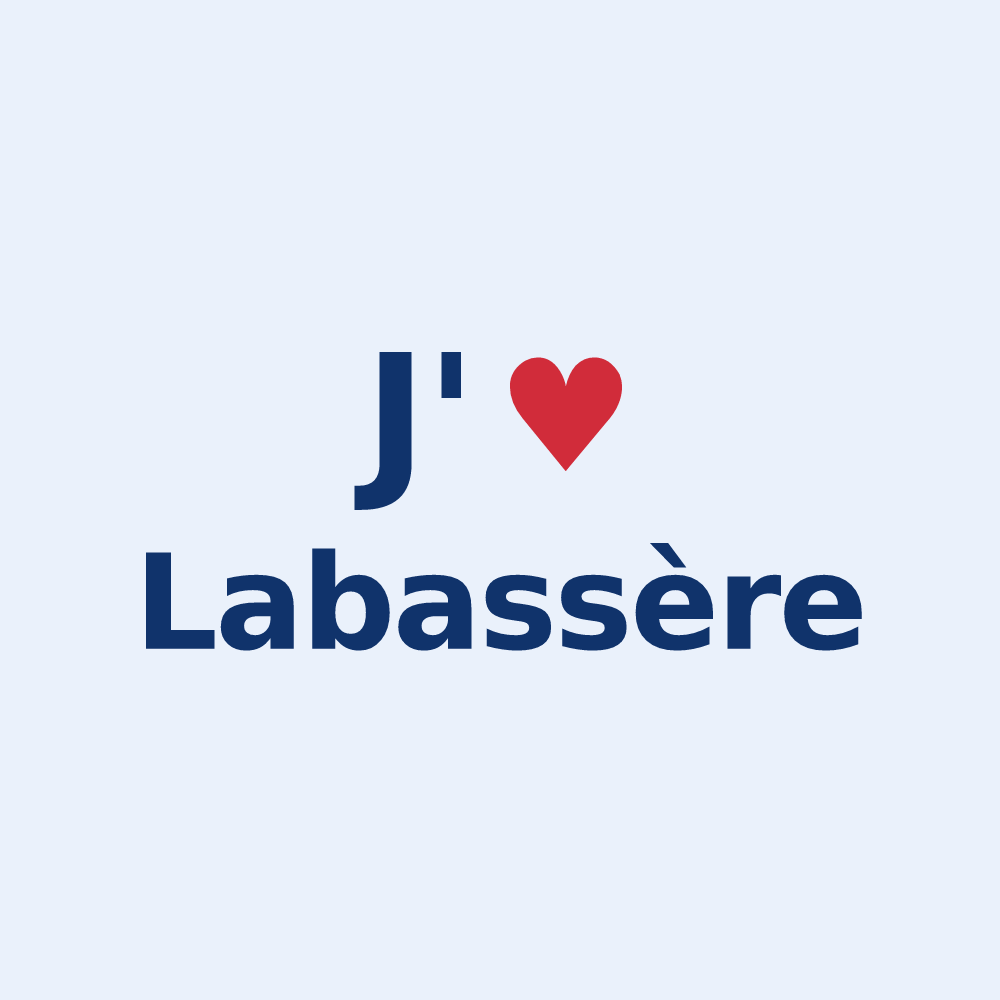 Sticker personnalisé Labassère — design J'aime Labassère