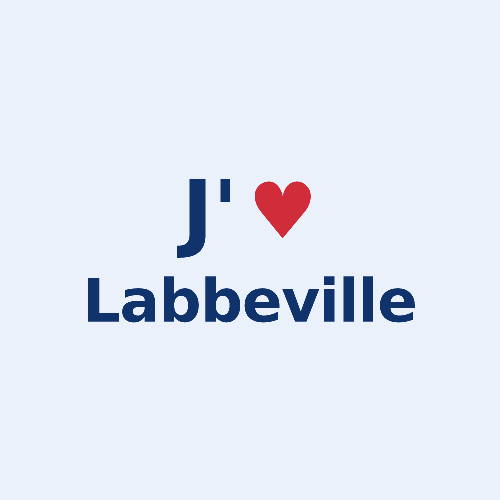 Sticker personnalisé Labbeville — design J'aime Labbeville
