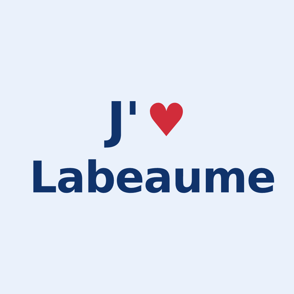 Sticker personnalisé Labeaume — design J'aime Labeaume