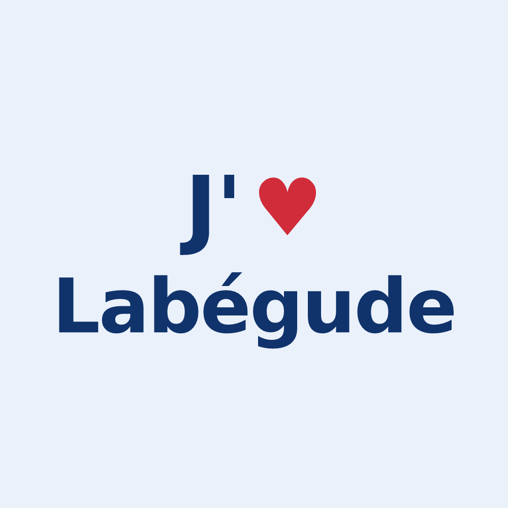 Sticker personnalisé Labégude — design J'aime Labégude