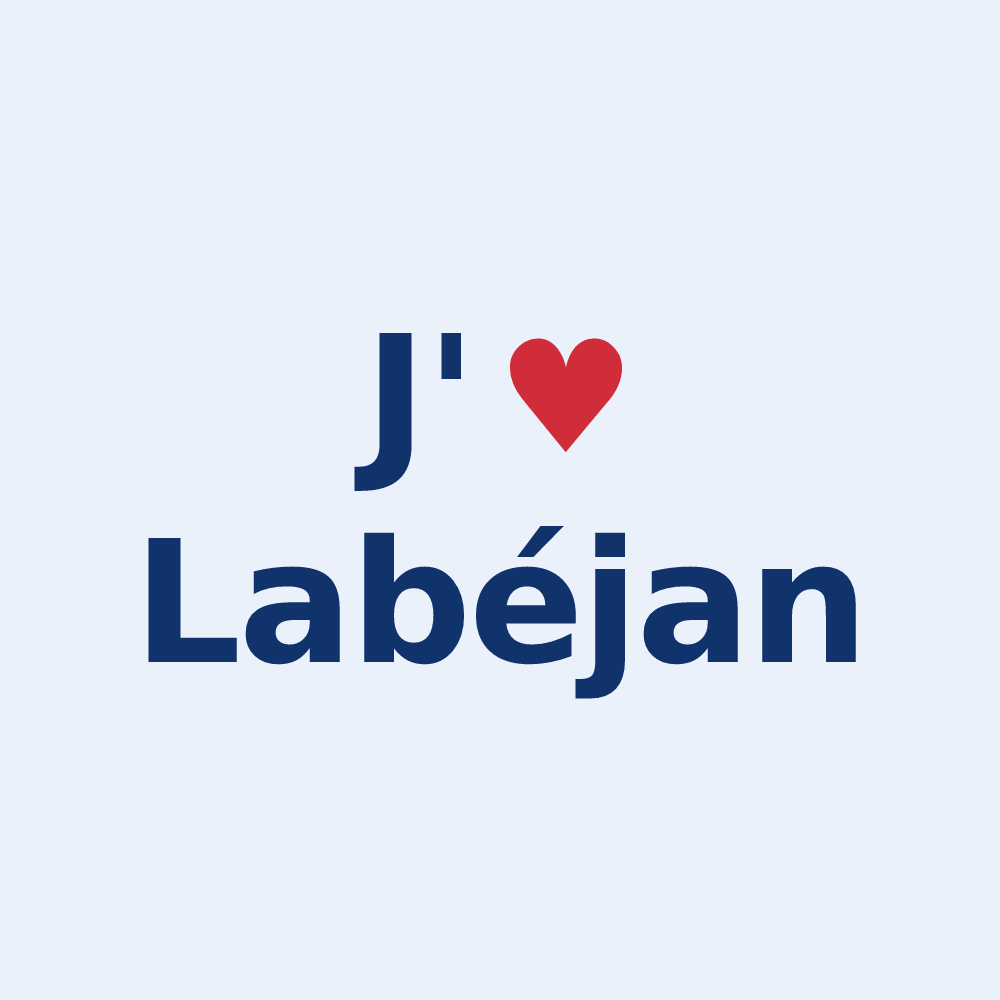Sticker personnalisé Labéjan — design J'aime Labéjan