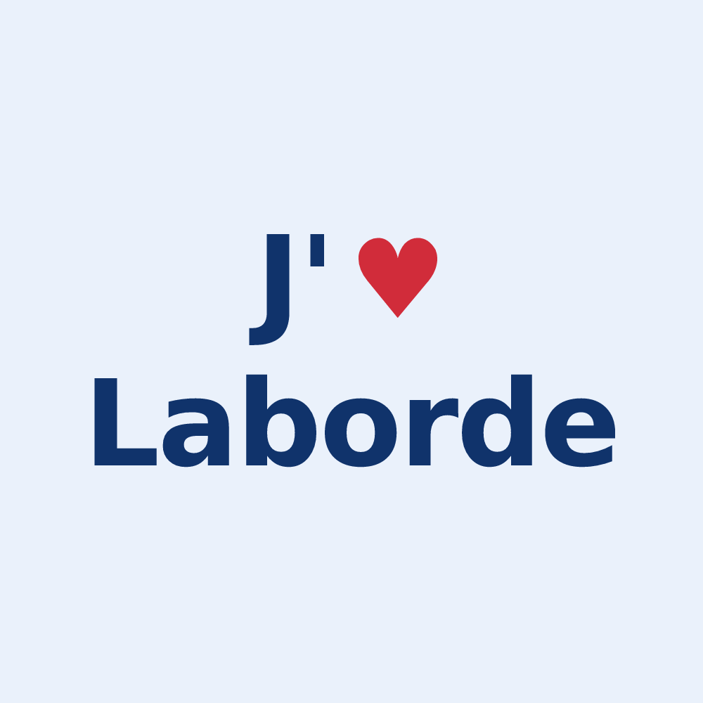 Sticker personnalisé Laborde — design J'aime Laborde