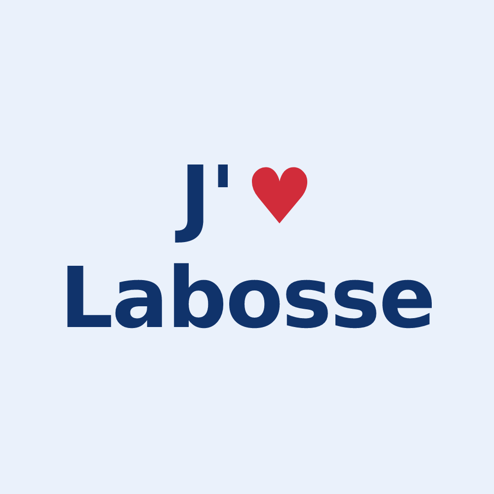 Sticker personnalisé Labosse — design J'aime Labosse