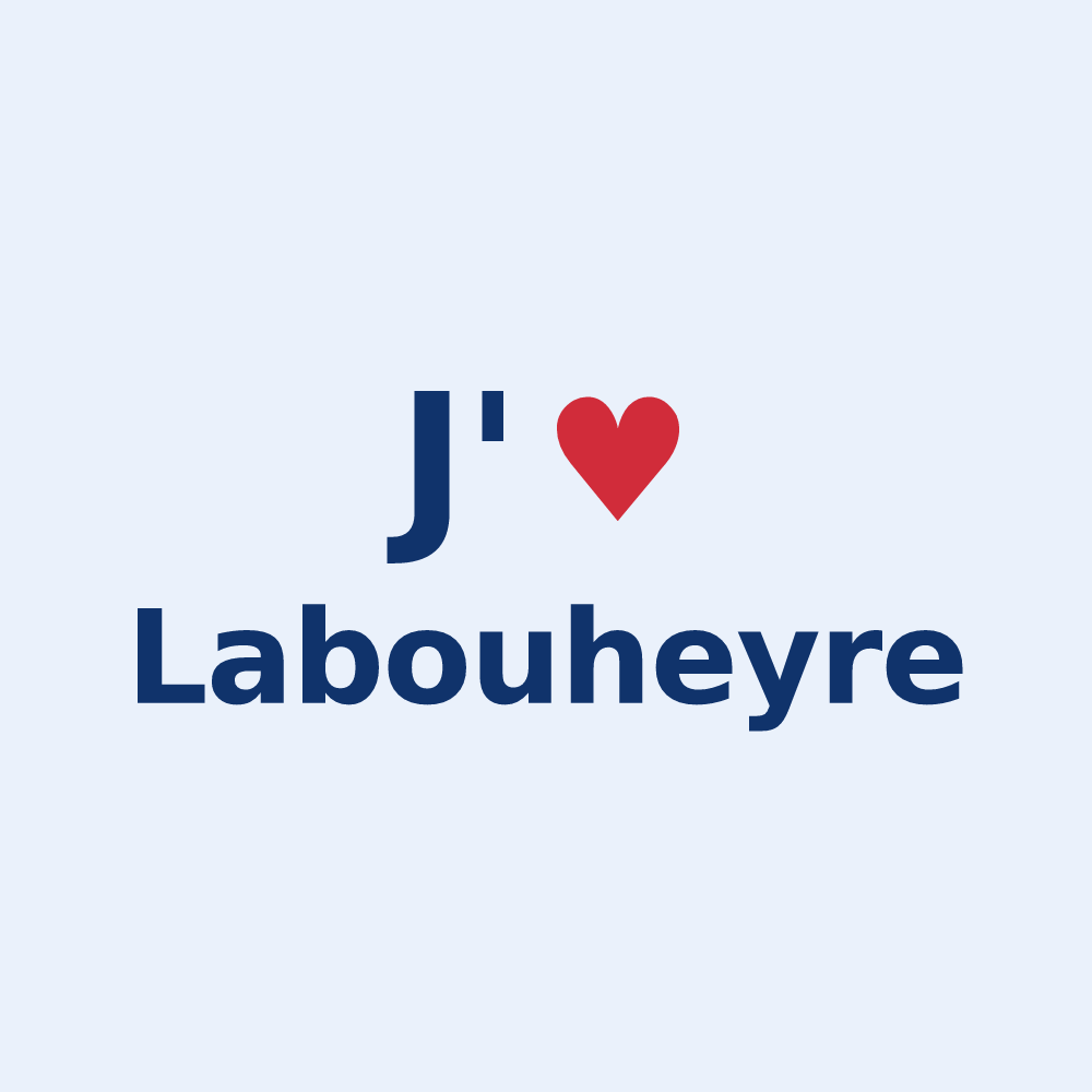 Sticker personnalisé Labouheyre — design J'aime Labouheyre