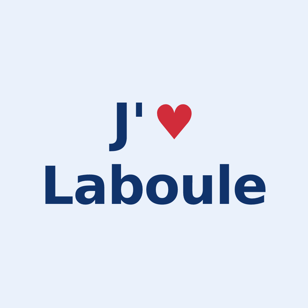 Sticker personnalisé Laboule — design J'aime Laboule