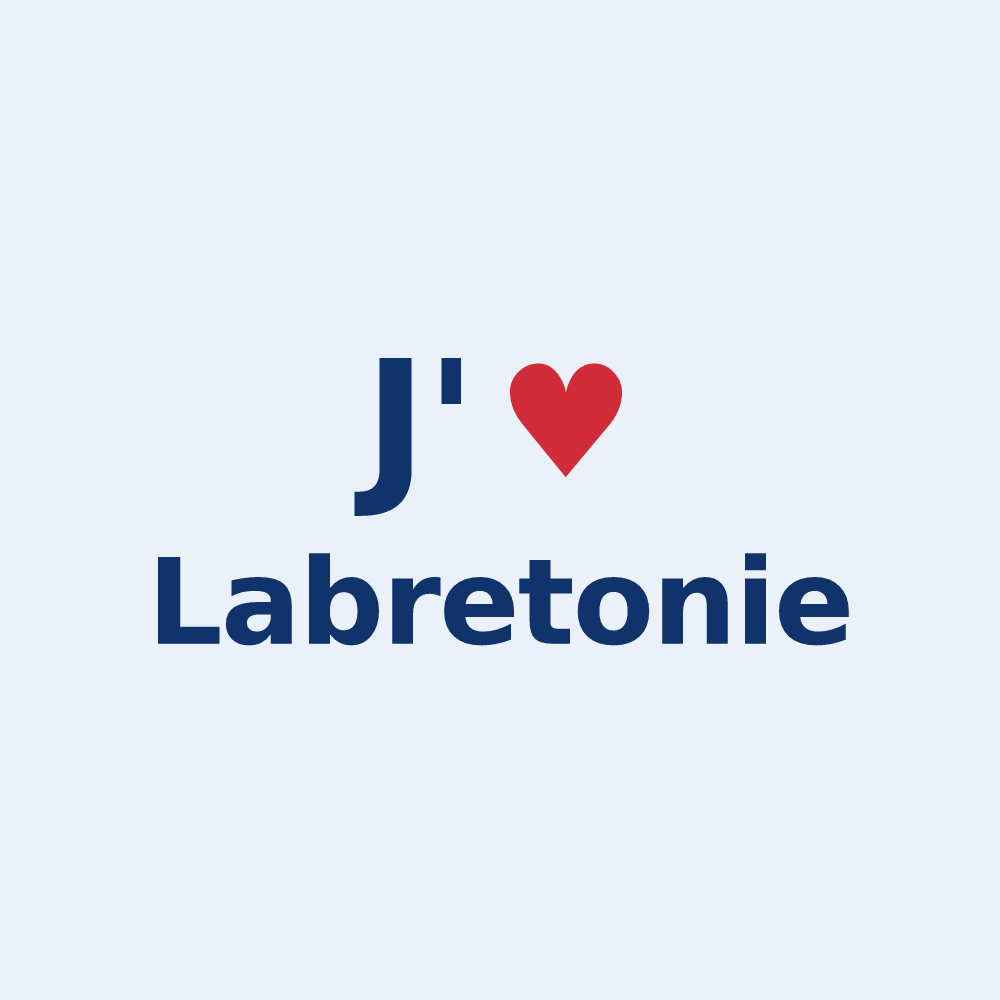 Sticker personnalisé Labretonie — design J'aime Labretonie