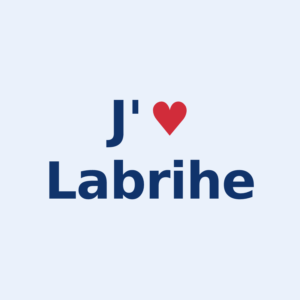 Sticker personnalisé Labrihe — design J'aime Labrihe