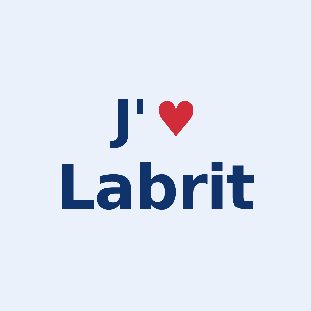 Sticker personnalisé Labrit — design J'aime Labrit