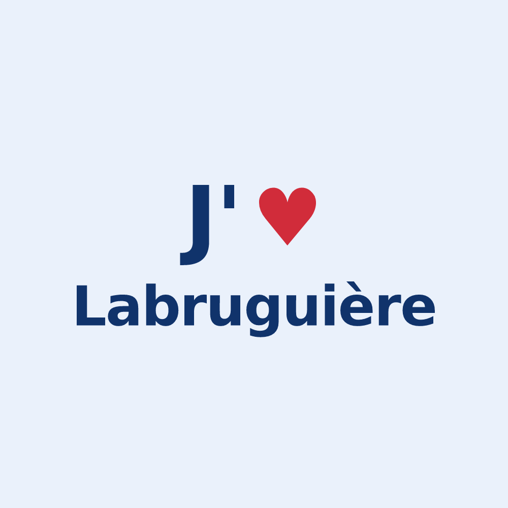 Sticker personnalisé Labruguière — design J'aime Labruguière