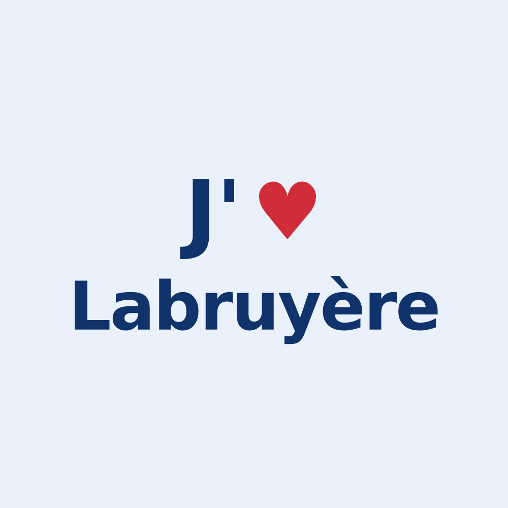 Sticker personnalisé Labruyère — design J'aime Labruyère