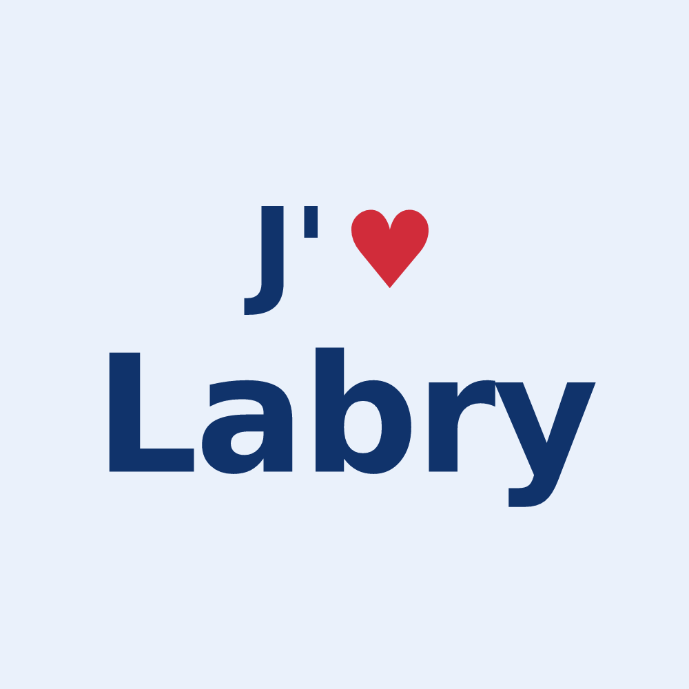 Sticker personnalisé Labry — design J'aime Labry