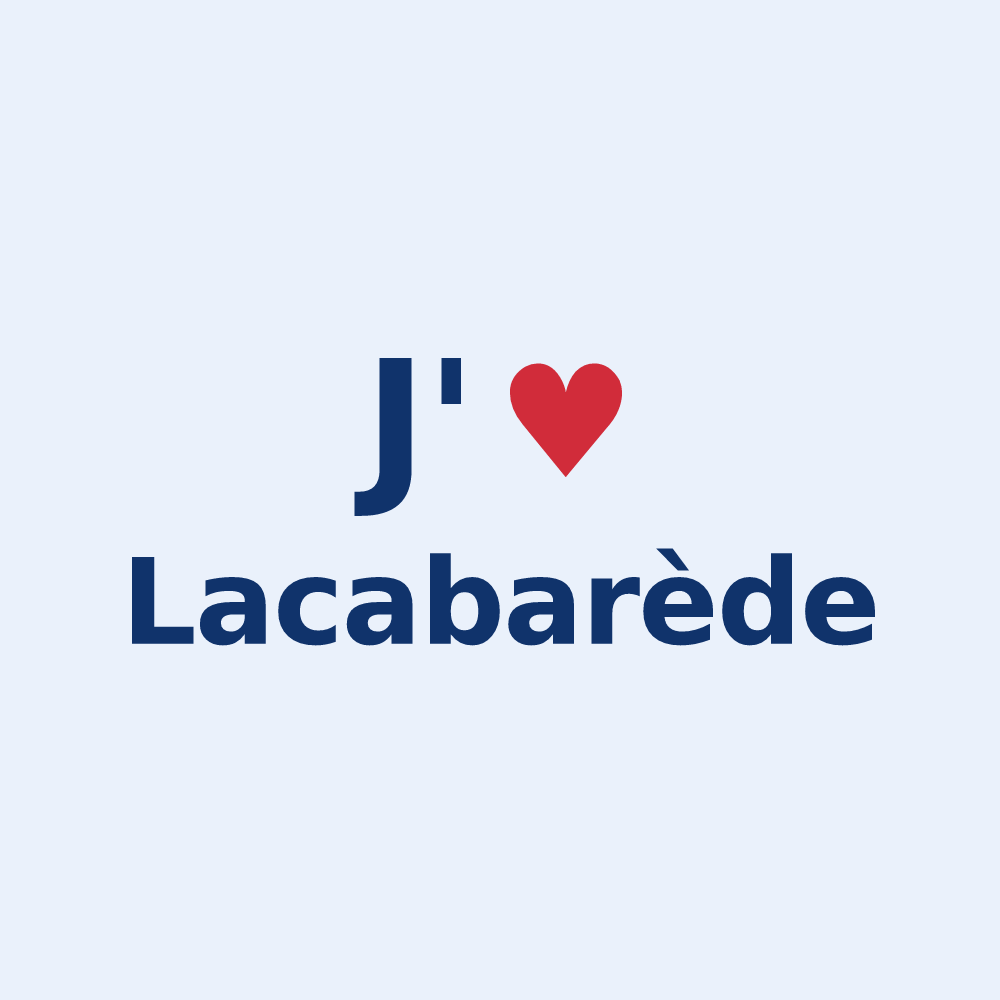 Sticker personnalisé Lacabarède — design J'aime Lacabarède
