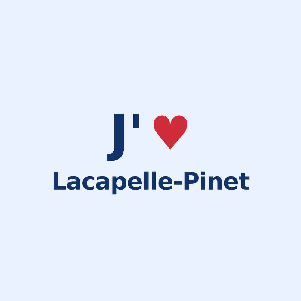 Sticker personnalisé Lacapelle-Pinet — design J'aime Lacapelle-Pinet