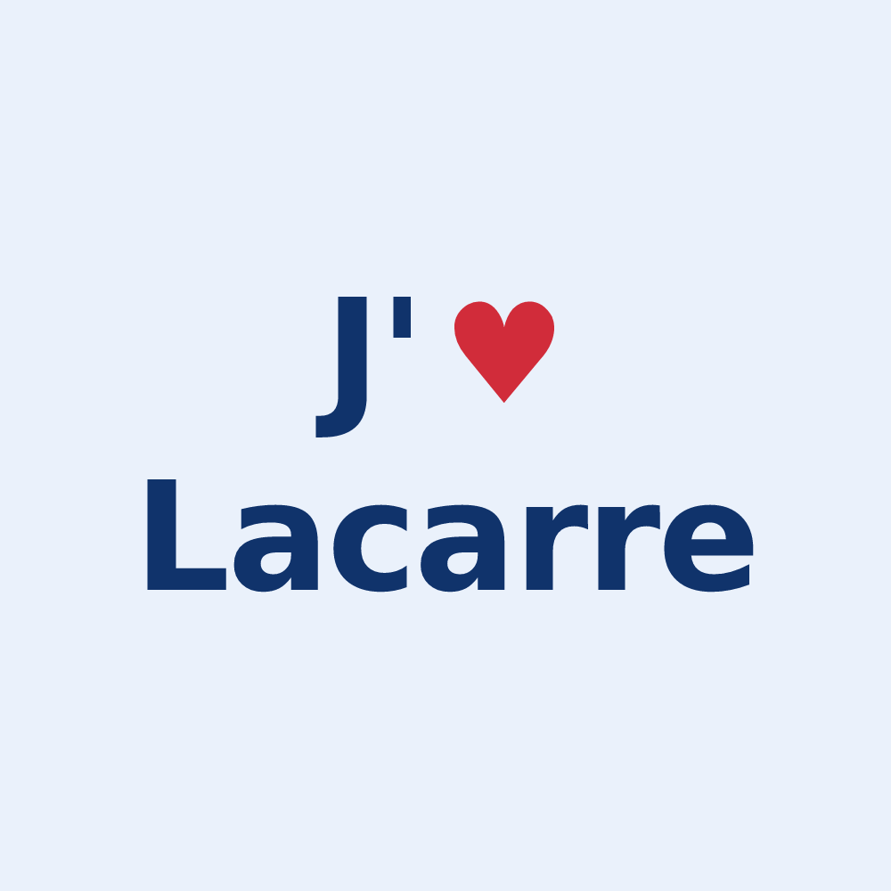 Sticker personnalisé Lacarre — design J'aime Lacarre