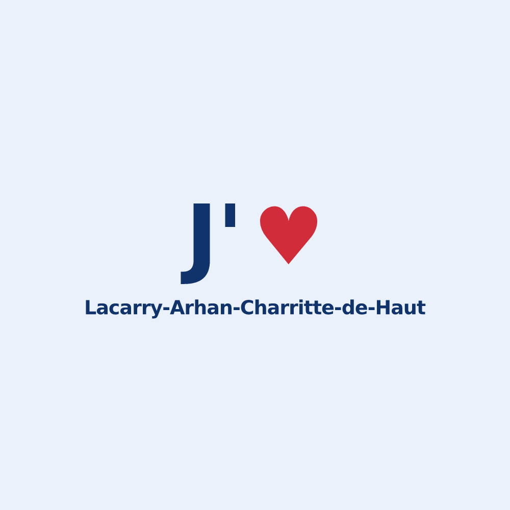 Sticker personnalisé Lacarry-Arhan-Charritte-de-Haut — design J'aime Lacarry-Arhan-Charritte-de-Haut