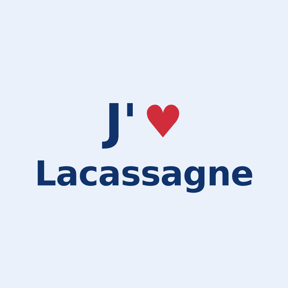Sticker personnalisé Lacassagne — design J'aime Lacassagne