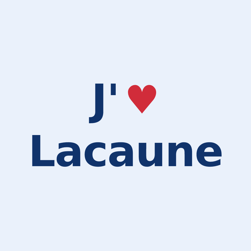 Sticker personnalisé Lacaune — design « J'aime Lacaune » imprimé sur le sticker