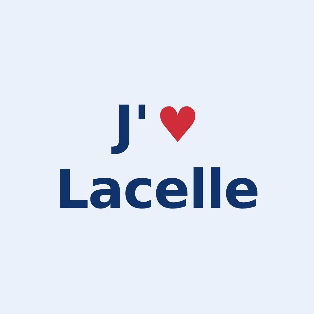 Sticker personnalisé Lacelle — design J'aime Lacelle