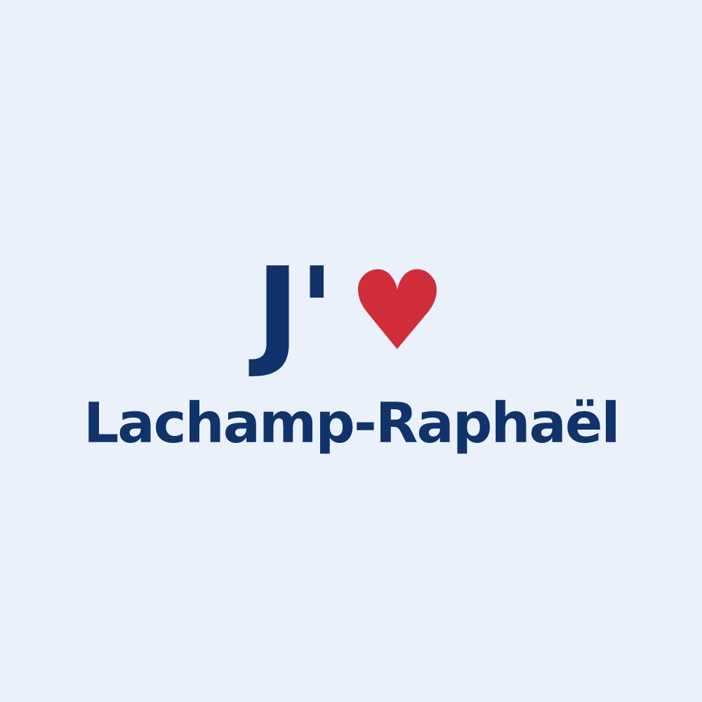 Sticker personnalisé Lachamp-Raphaël — design J'aime Lachamp-Raphaël