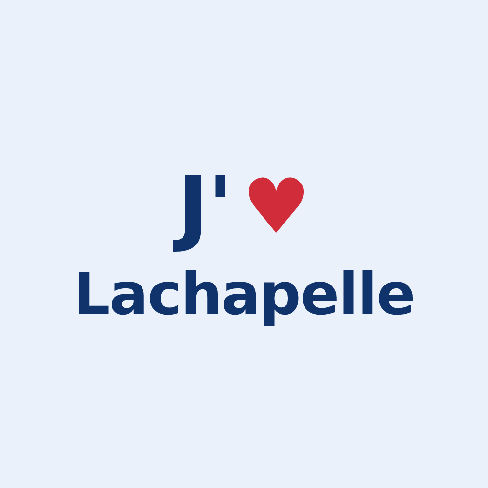 Sticker personnalisé Lachapelle — design J'aime Lachapelle