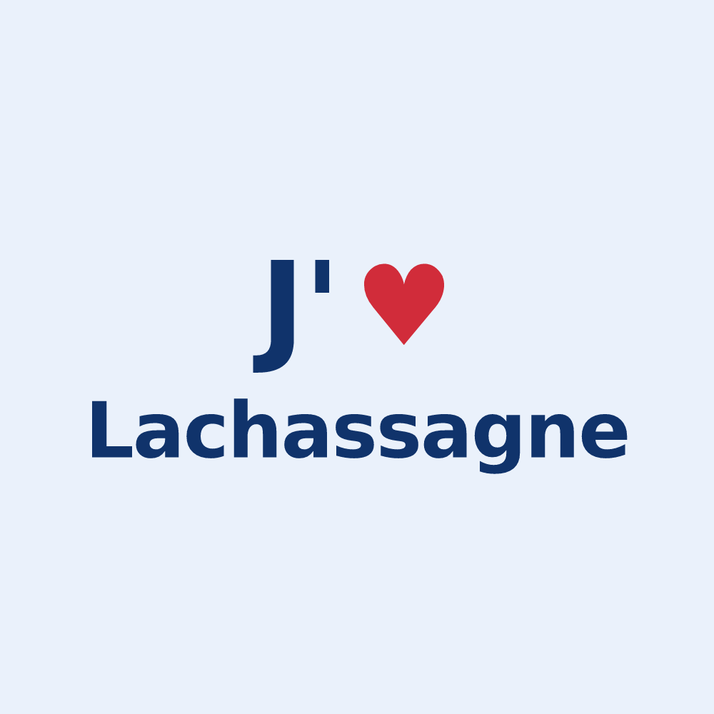 Sticker personnalisé Lachassagne — design J'aime Lachassagne
