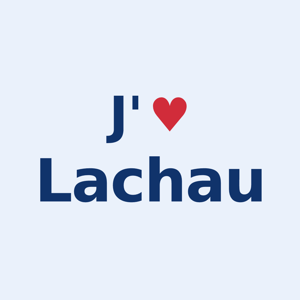 Sticker personnalisé Lachau — design J'aime Lachau