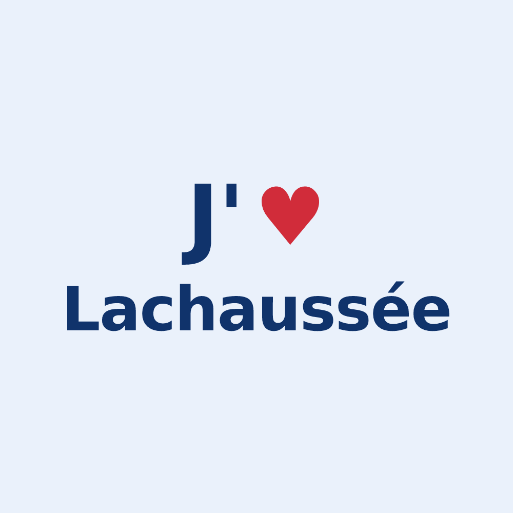 Sticker personnalisé Lachaussée — design J'aime Lachaussée