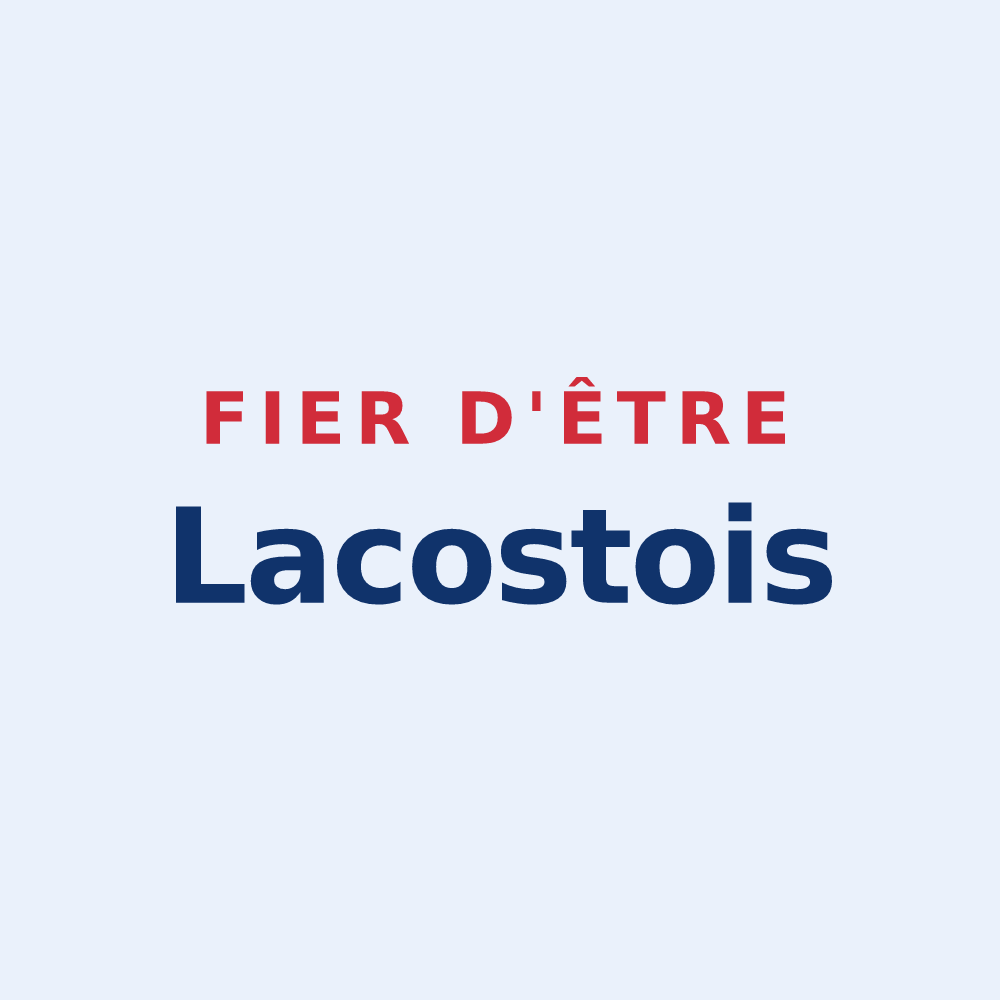 Sticker « Fier d'être Lacostois » — design pour Lacoste