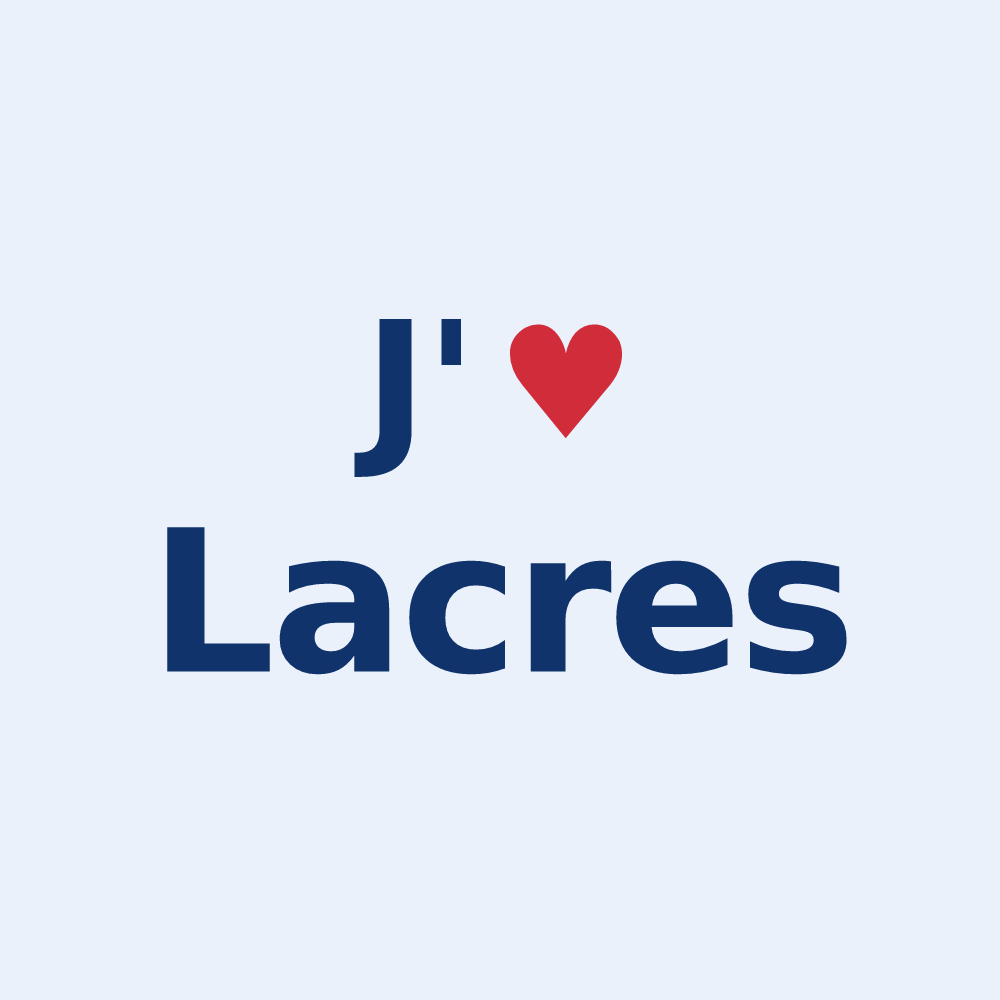 Sticker personnalisé Lacres — design J'aime Lacres