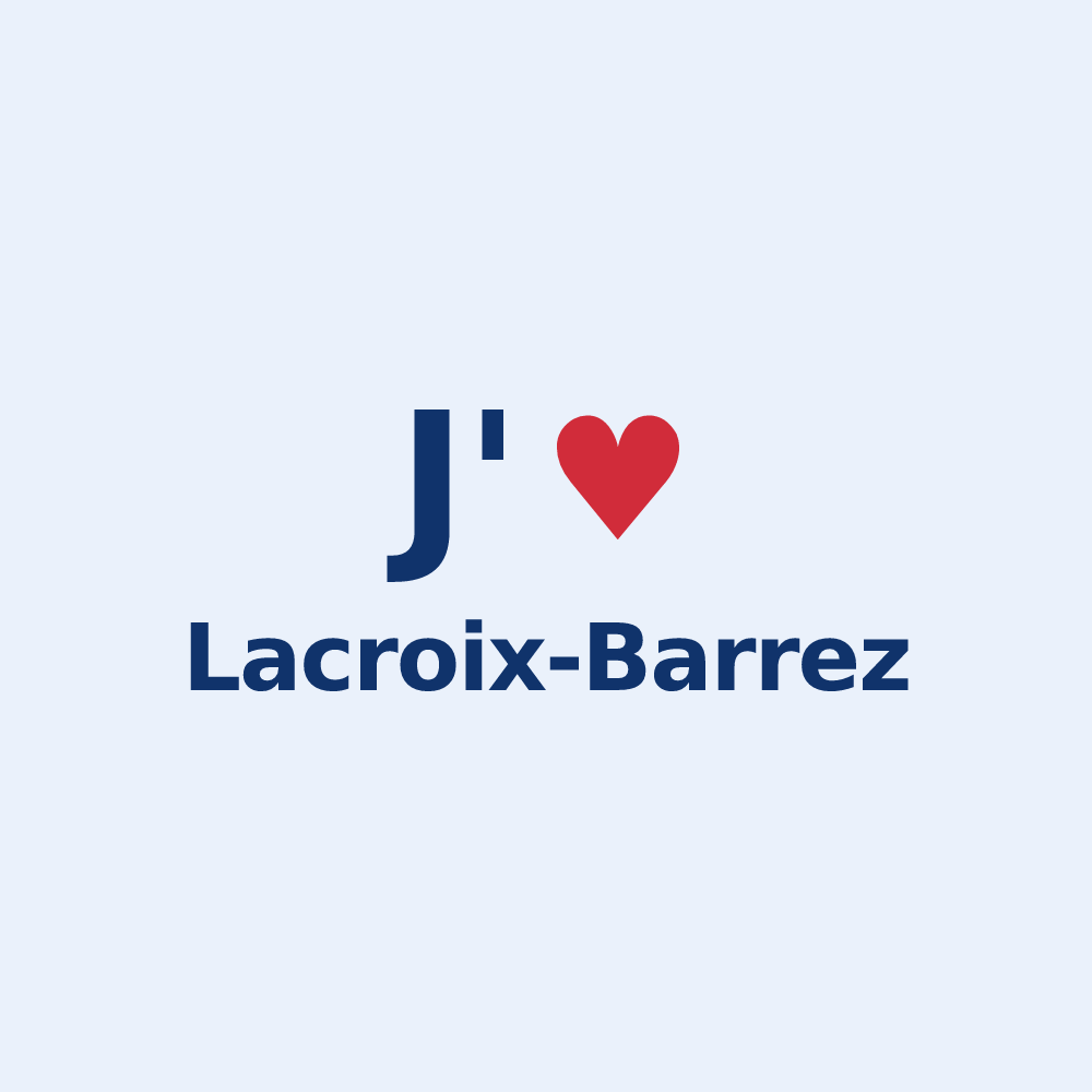 Sticker personnalisé Lacroix-Barrez — design J'aime Lacroix-Barrez