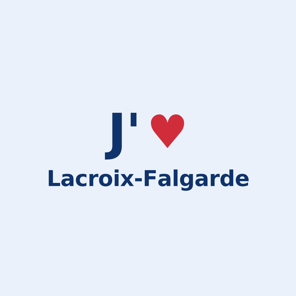 Sticker personnalisé Lacroix-Falgarde — design « J'aime Lacroix-Falgarde » imprimé sur le sticker