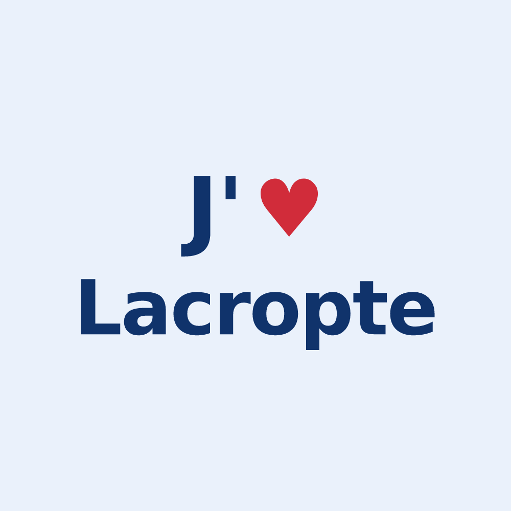 Sticker personnalisé Lacropte — design J'aime Lacropte