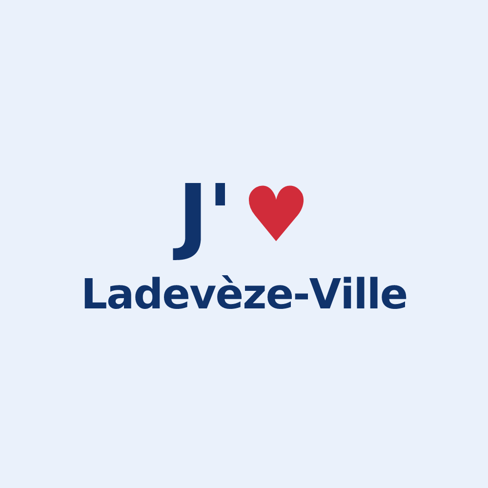 Sticker personnalisé Ladevèze-Ville — design J'aime Ladevèze-Ville