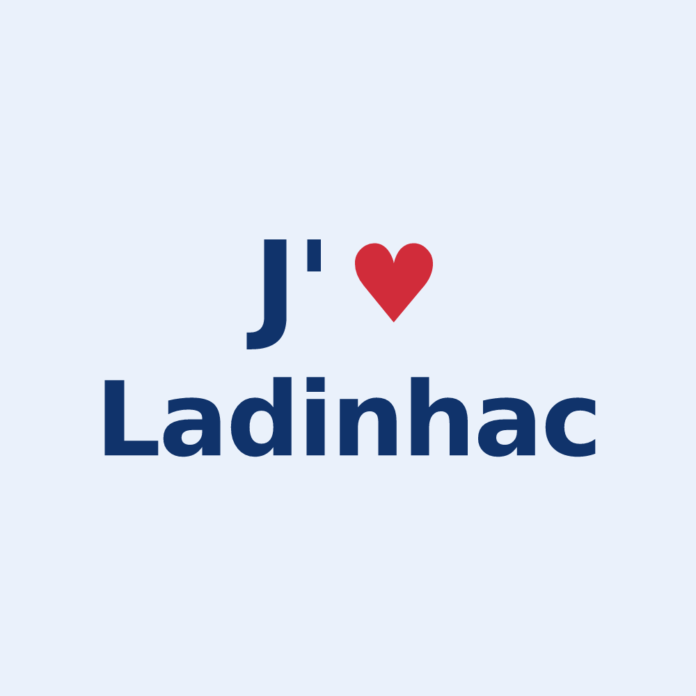 Sticker personnalisé Ladinhac — design J'aime Ladinhac