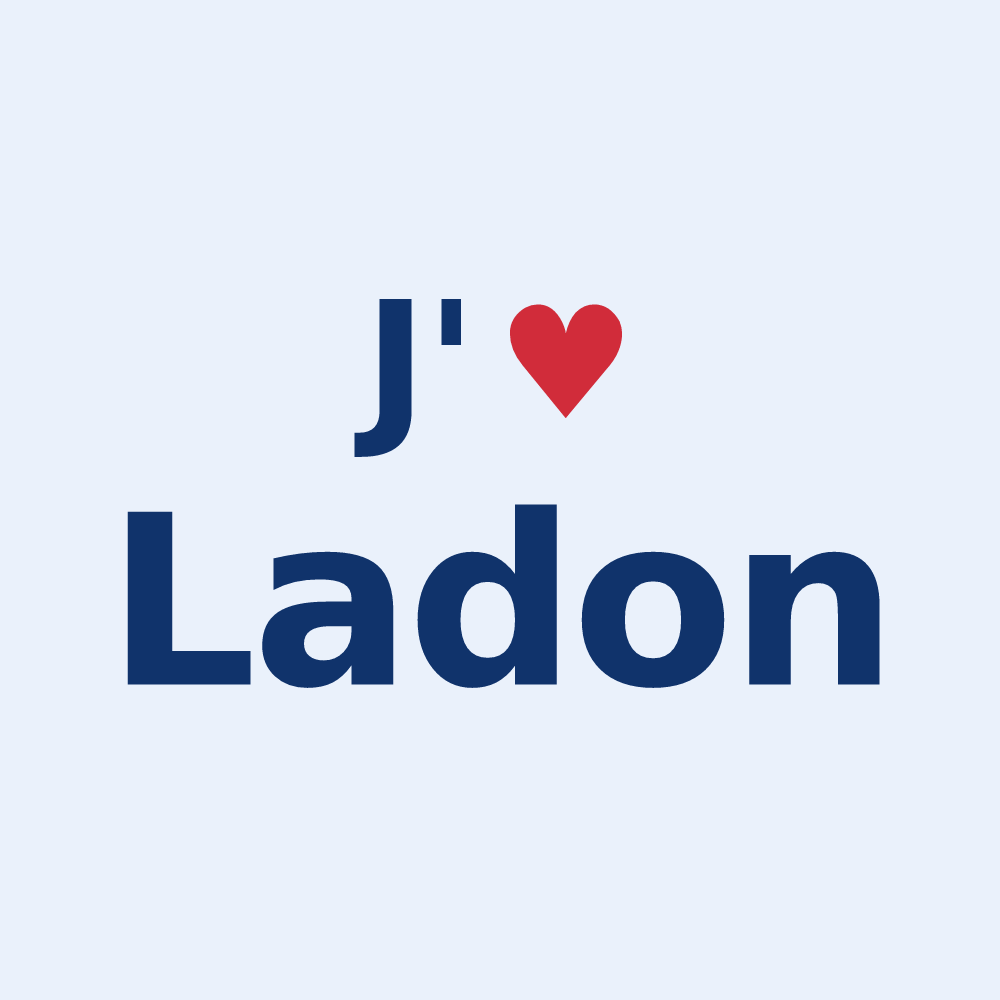 Sticker personnalisé Ladon — design J'aime Ladon