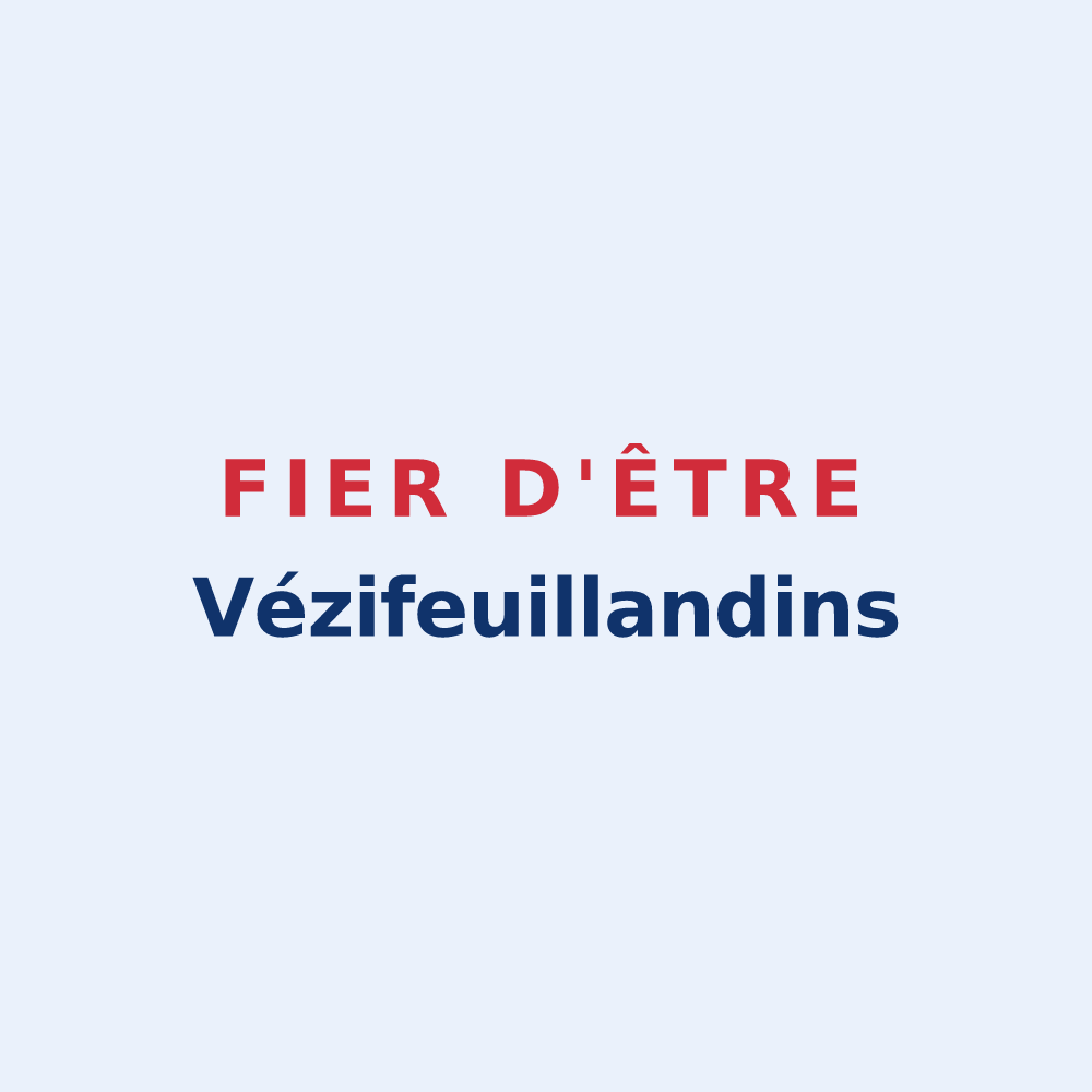 Sticker « Fier d'être Vézifeuillandins » — design pour Lafeuillade-en-Vézie