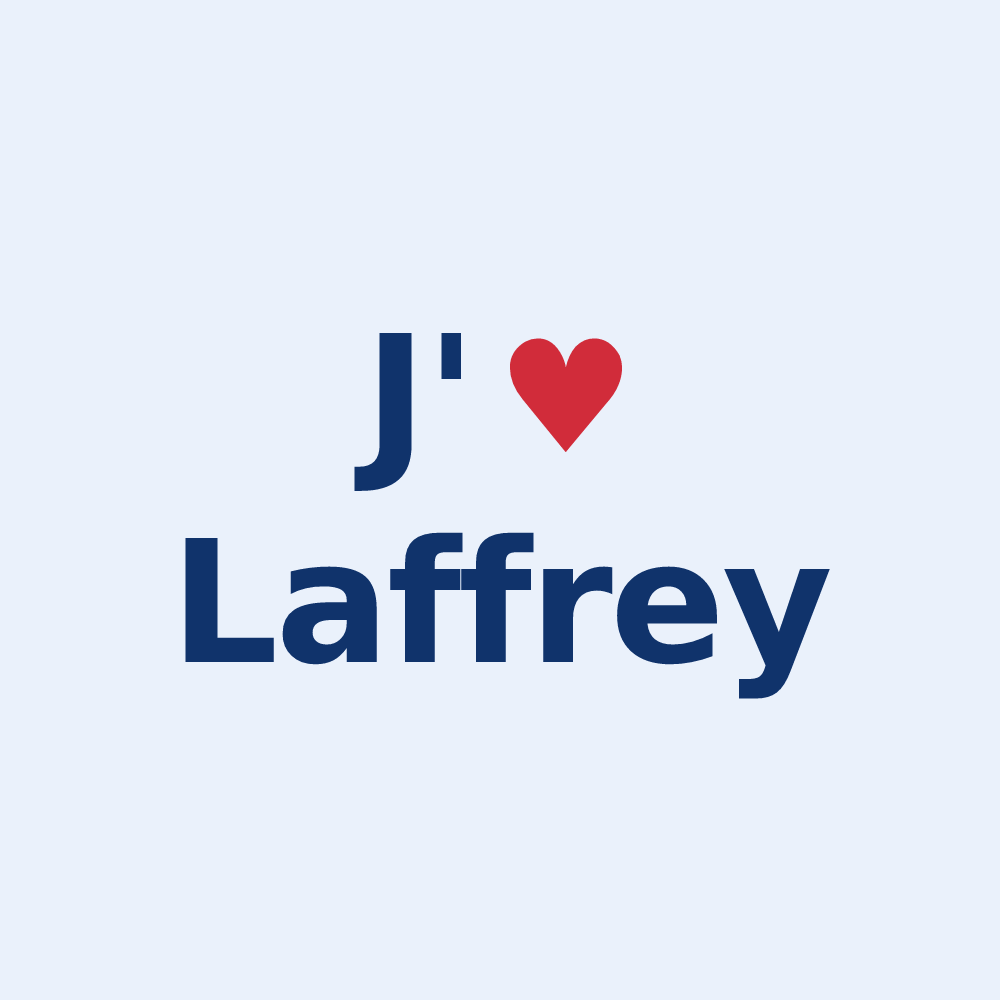 Sticker personnalisé Laffrey — design J'aime Laffrey