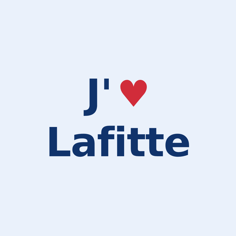 Sticker personnalisé Lafitte — design J'aime Lafitte