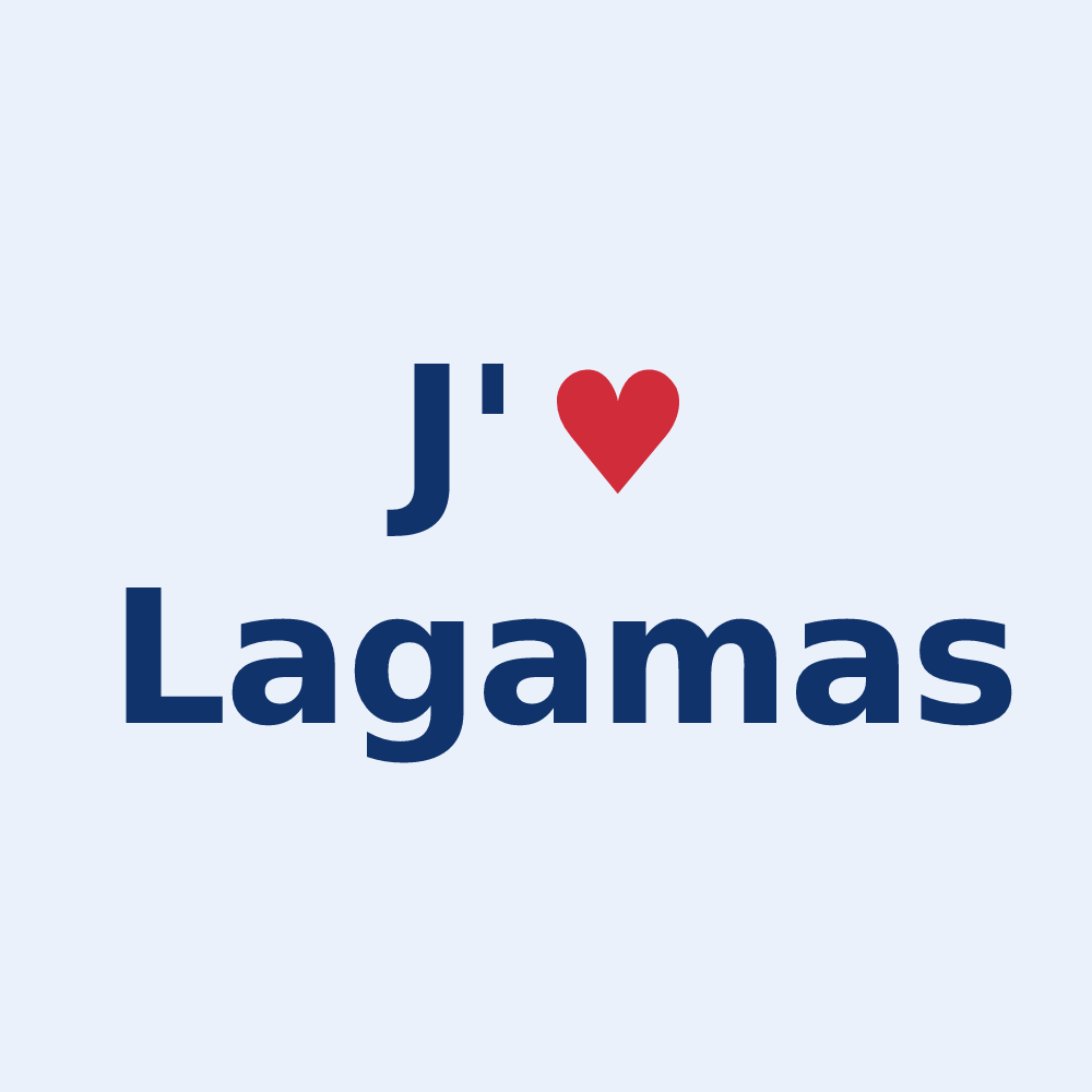 Sticker personnalisé Lagamas — design J'aime Lagamas