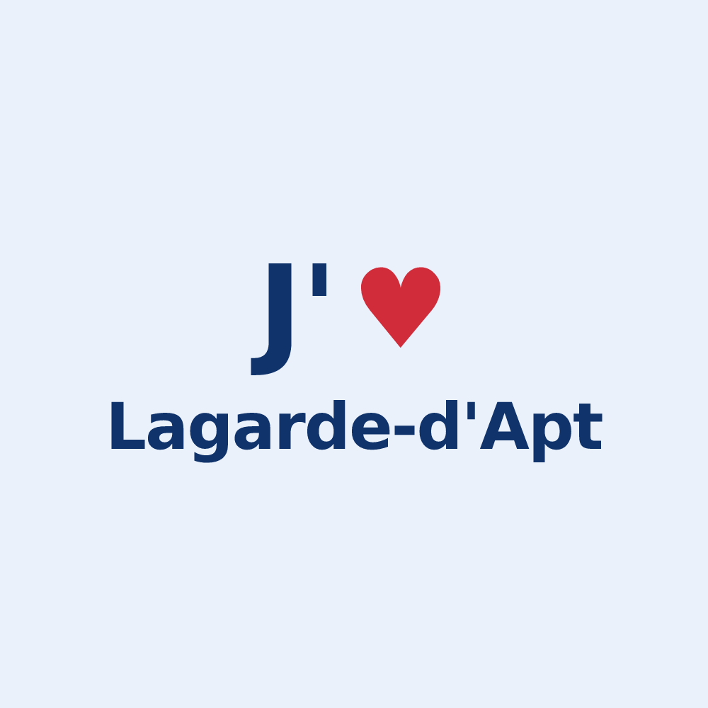 Sticker personnalisé Lagarde-d'Apt — design J'aime Lagarde-d'Apt