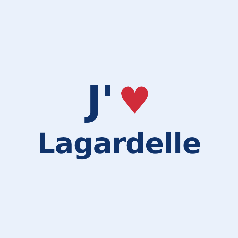 Sticker personnalisé Lagardelle — design J'aime Lagardelle
