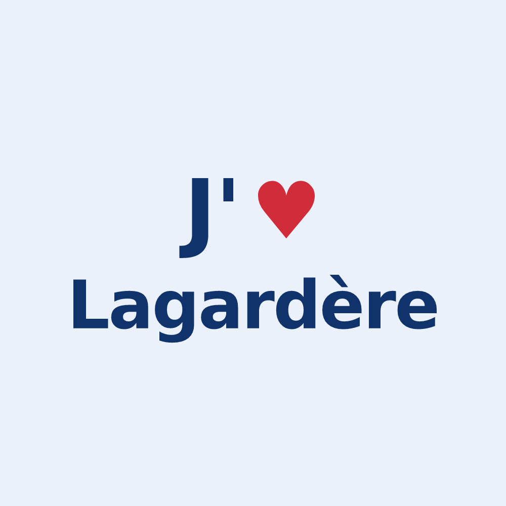 Sticker personnalisé Lagardère — design J'aime Lagardère
