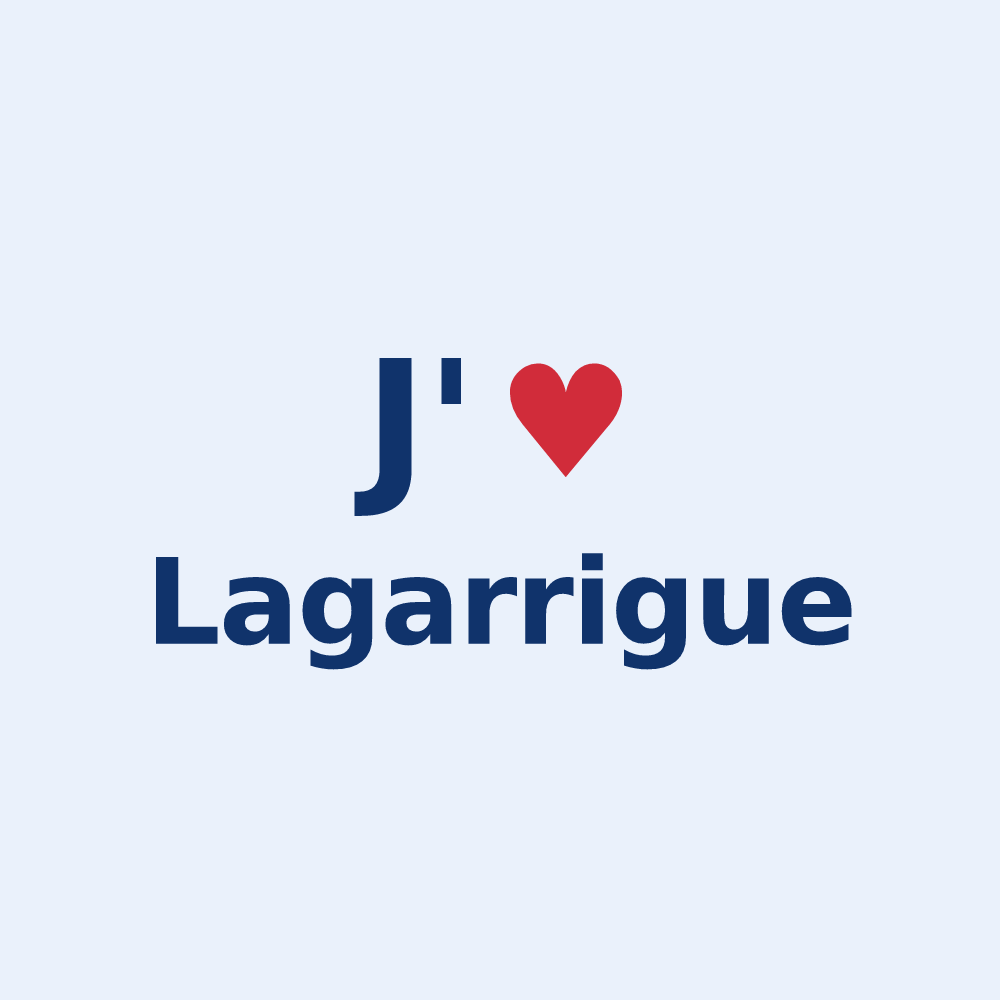 Sticker personnalisé Lagarrigue — design J'aime Lagarrigue