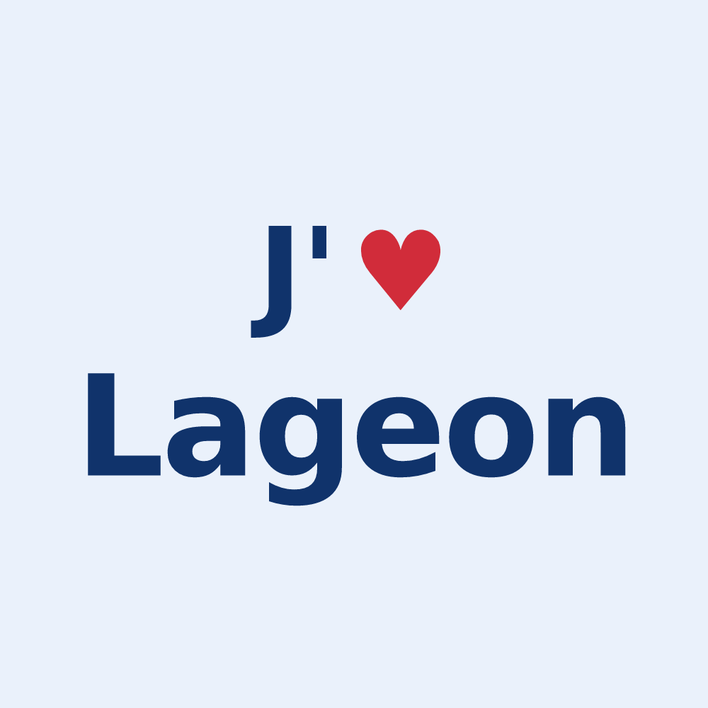 Sticker personnalisé Lageon — design J'aime Lageon