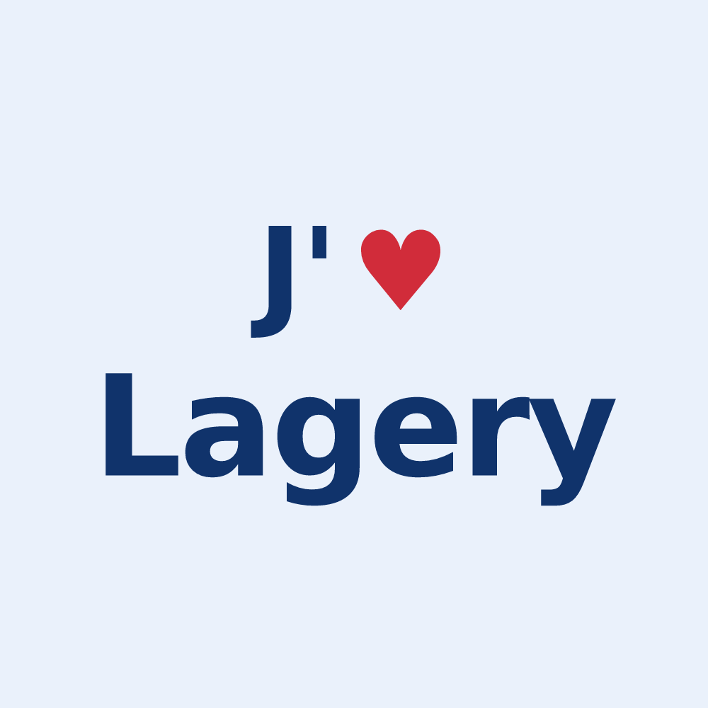 Sticker personnalisé Lagery — design J'aime Lagery