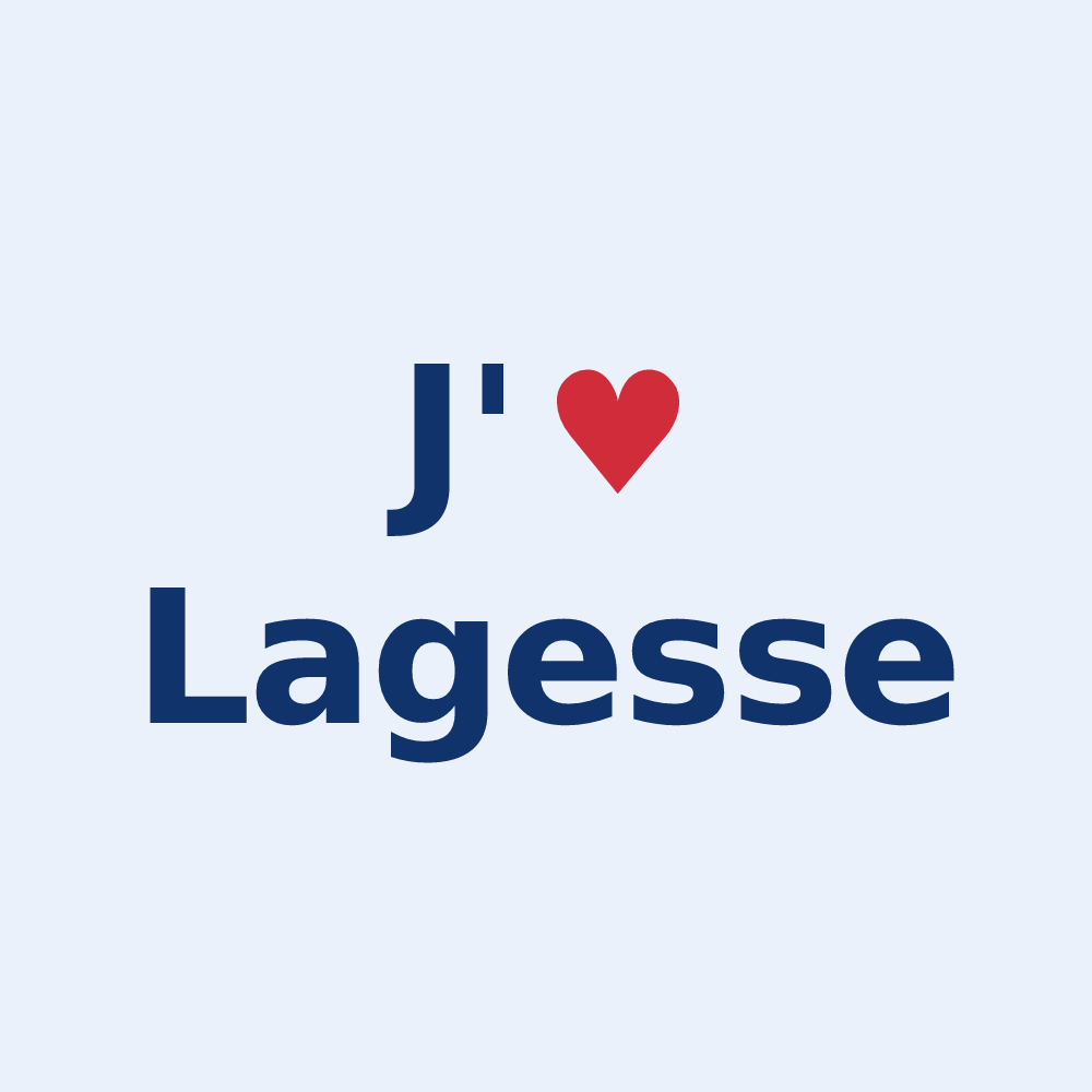 Sticker personnalisé Lagesse — design J'aime Lagesse