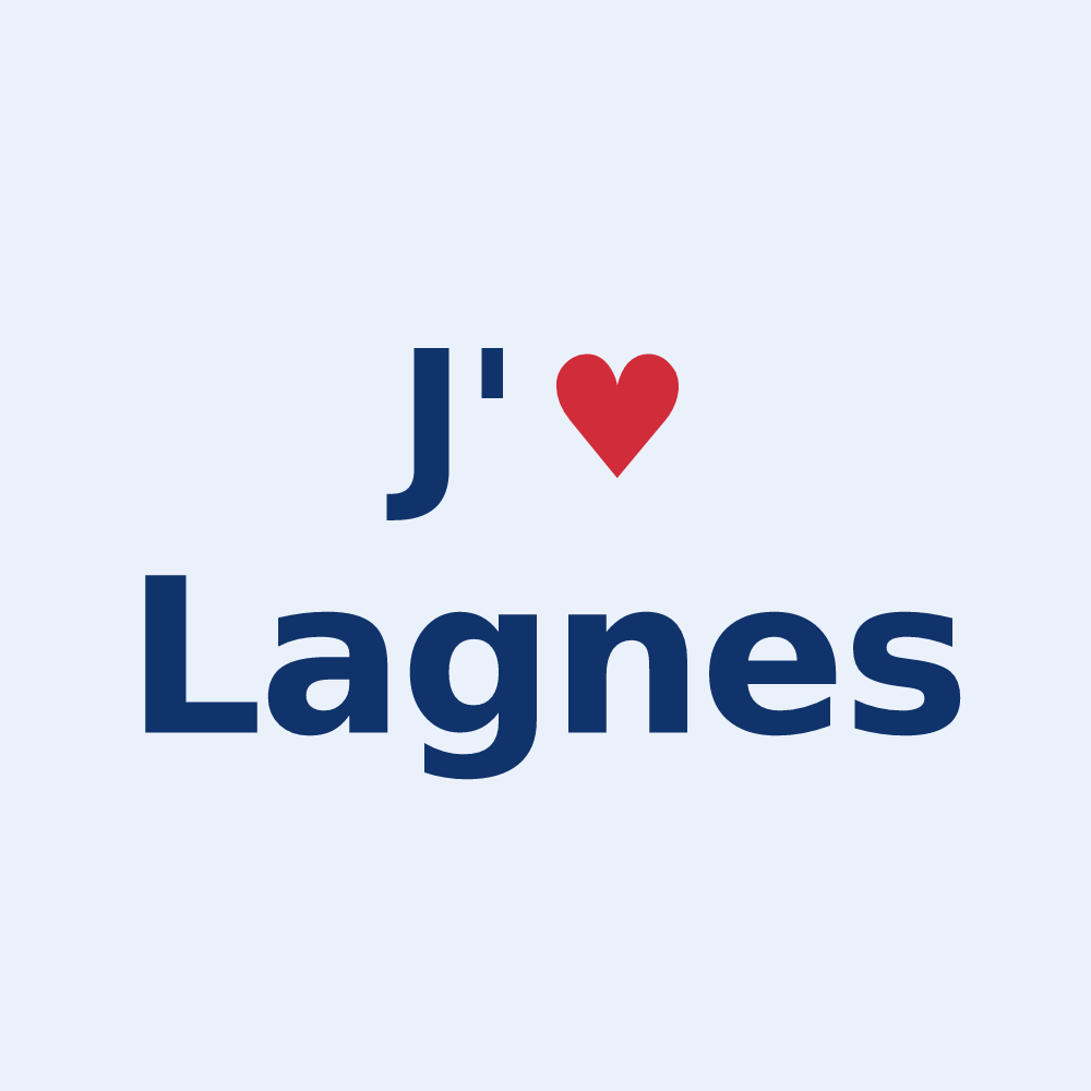 Sticker personnalisé Lagnes — design J'aime Lagnes