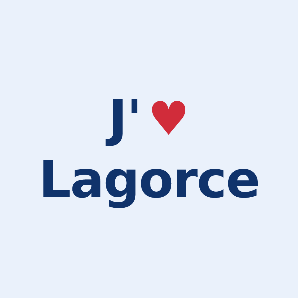 Sticker personnalisé Lagorce — design J'aime Lagorce