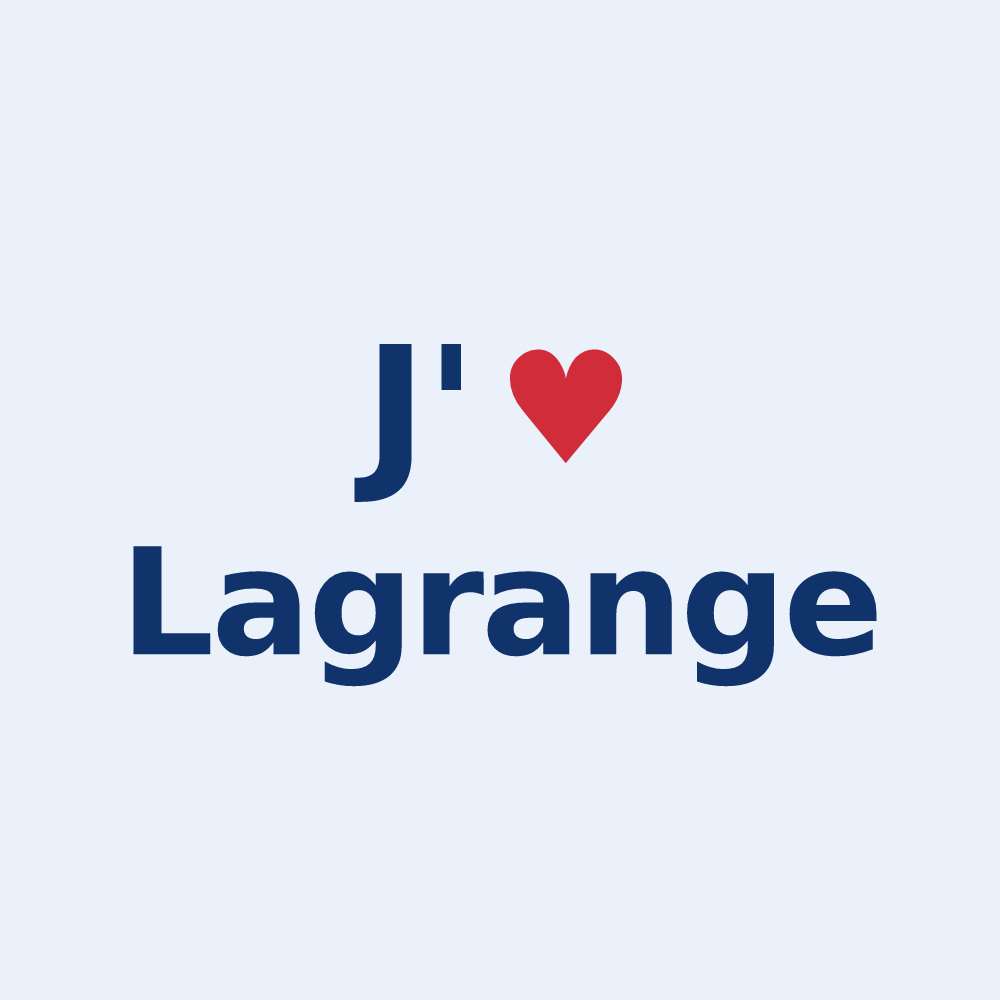 Sticker personnalisé Lagrange — design J'aime Lagrange